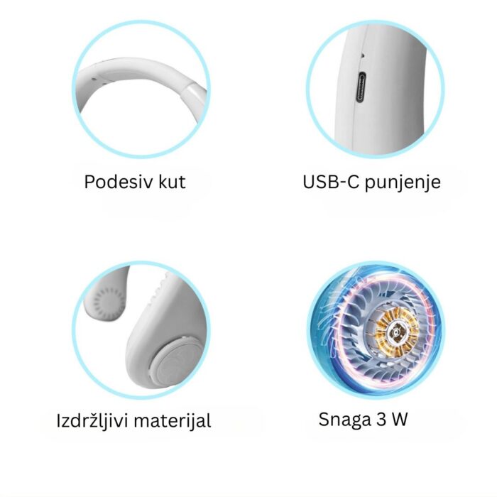 Prijenosni ventilator za vrat Orange Care - Slika 6